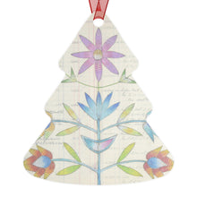 Load image into Gallery viewer, Traditional Dancer &amp; Floral Ledger - Cultural Christmas Tree Decor metal ornament

