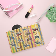Load image into Gallery viewer, Custom Leather Clutch Bag - Butch Thunderhawk Ledger Horses
