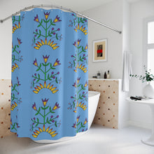 Load image into Gallery viewer, Shower Curtain - Unique Midwest floral drawn by Butch Thunderhawk
