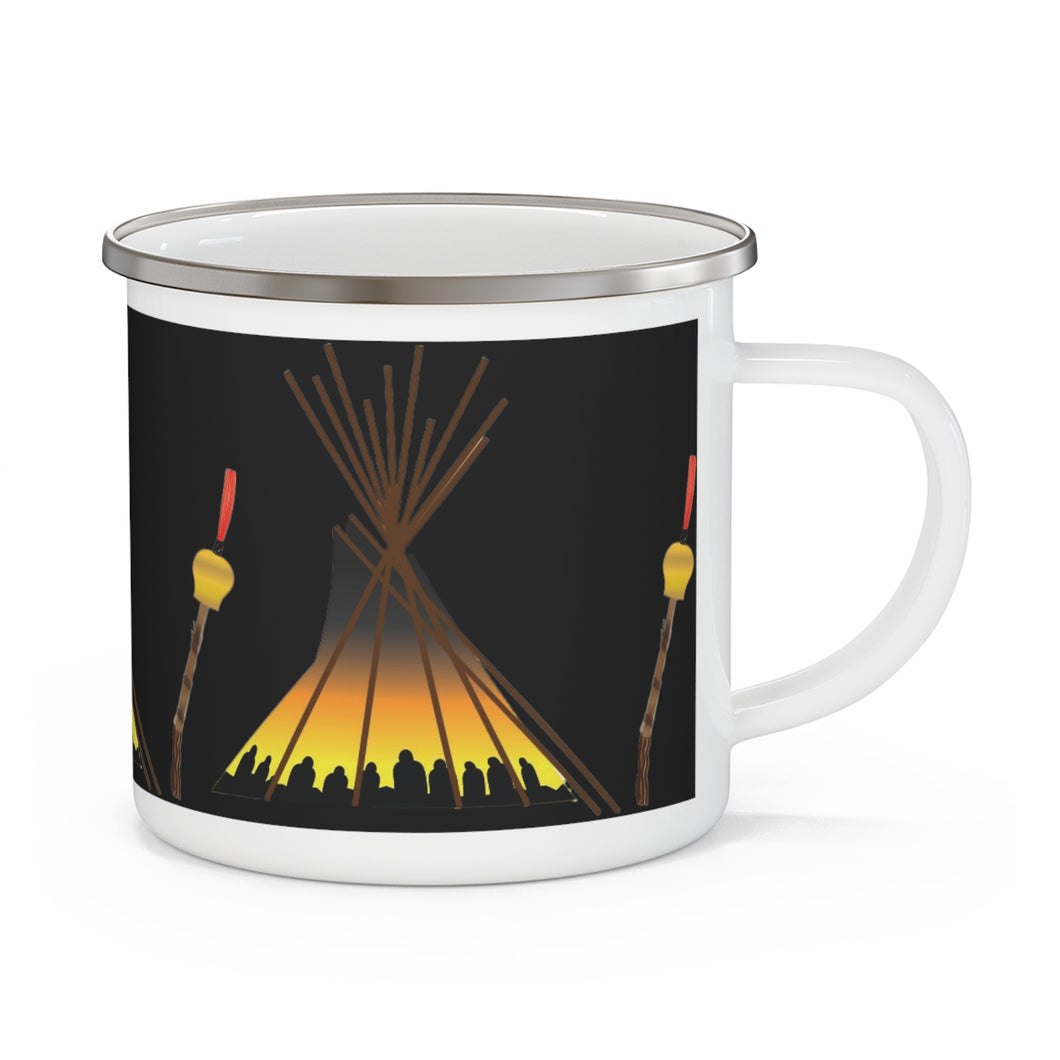 Enamel Camping Mug - NAC Black Background