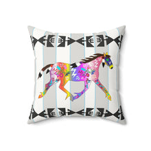 Load image into Gallery viewer, Faux Suede Square Pillow – Native Horse Art
