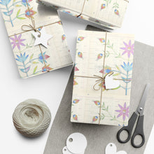 Load image into Gallery viewer, Floral Vintage Ledger Gift Wrap Paper
