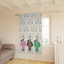 Load image into Gallery viewer, Traditional Dancer with Butch THunderhawk floral background - Window Curtains (1 Piece)
