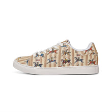 Load image into Gallery viewer, Low-Top Leather Sneakers - Butch Thunderhawk Ledger Horse Art
