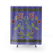 Load image into Gallery viewer, Shower Curtain - Midwest Floral drawn by Butch Thunderhawk
