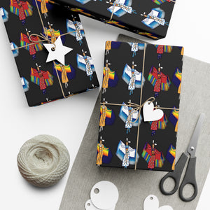 Gift Wrap Papers - Womens Fancy Dancer Powwow Dancer Angie Gillette Design