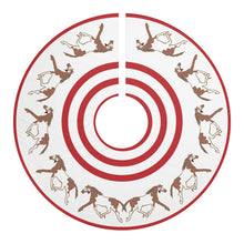 Load image into Gallery viewer, Christmas Tree Skirts - Horses on White
