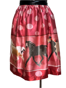 Deep Charlotte Pink/Polka Dot and Horse Design