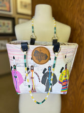 Load image into Gallery viewer, Custom Velvet Purse with custom satin lining and beaded handles

