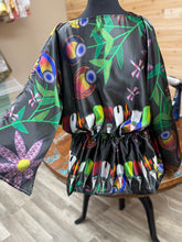 Load image into Gallery viewer, Custom Satin Blouse - Peyote Fan on floral
