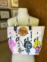 Load image into Gallery viewer, Custom Velvet Purse with custom satin lining with beaded handles
