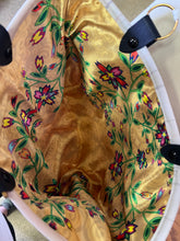 Load image into Gallery viewer, Custom Velvet Purse with custom satin lining and beaded handles
