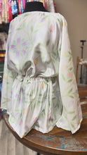 Load and play video in Gallery viewer, Faded floral on white satin
