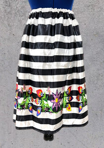 Black and White Striped Floral